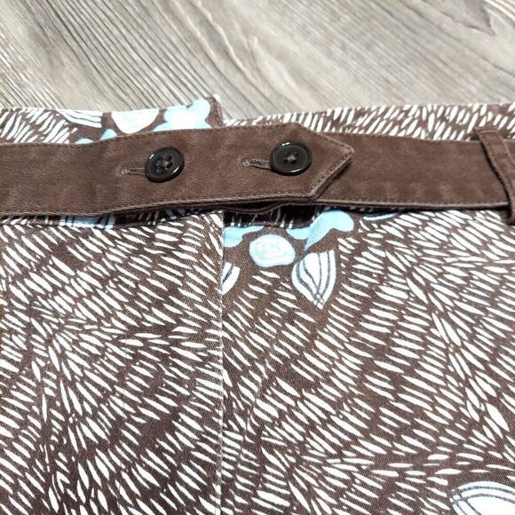 Ann Taylor LOFT Brown Floral Print A-Line Mini Skirt - Picture 4 of 8